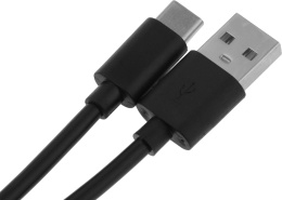 Кабель KINGPRICE USB Type-C (m) -  USB (m),  1м,  2A,  черный [kp-usbac-2a-1m]