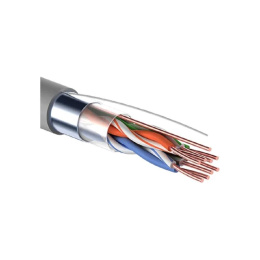PROconnect 01-0152-100 Кабель витая пара F/UTP, CAT 5е, PVC, 4PR, 24AWG, INDOOR, SOLID, серый, 100м