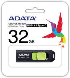 USB накопитель ADATA 32GB USB 3.2 Gen1 ACHO-UC300-32G-RBK/GN