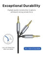 Аудиокабель CABLETIME CF12K (CT-AV311-P11RGN-SG1.8) 1.8 м, AUX стерео 3,5 мм (1/8") 90 градусов, медный, черный ПВХ нейлоновый