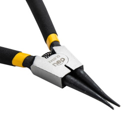 Прямой съемник внешних стопорных колец Deli DL0342 175мм, сталь HRC50-54, прорезиненная рукоять