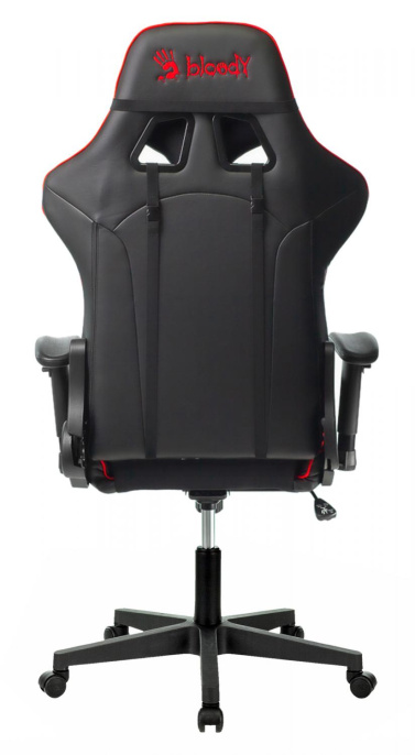 Кресло игровое A4Tech Bloody GC-400 черный/красный с подголов. крестов. пластик черный