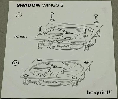 Вентилятор be quiet! BL089 Shadow Wings 2 White (4пин 120x120x25мм 15.9дБ 1100об/мин)