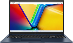 Ноутбук ASUS Vivobook 15 X1504VA-BQ1282 15.6" 1920 x 1080, IPS, 60 Гц, Intel Core i5 1335U, 16 ГБ DDR4, SSD 512 ГБ, видеокарта встроенная, без ОС, цвет крышки темно-синий, аккумулятор 42 Вт·ч, цвет корпуса синий, заводская кириллица на клавиатуре