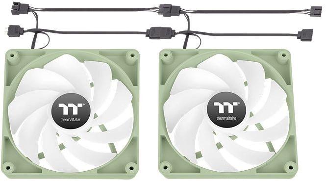 Вентилятор для корпуса Thermaltake CT120 Sync Matcha Reverse ARGB 120х120x25 зеленый 4-pin 31.2дБ упак.:2шт CL-F200-PL12MG-A Ret
