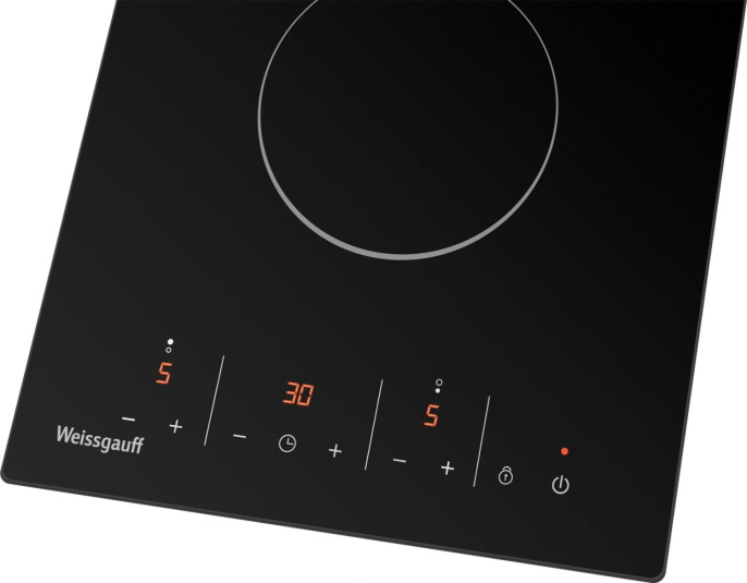 Электрическая варочная поверхность WEISSGAUFF HV 32 BKS, конфорок: 2 шт.,  стеклокерамика,  независимая, черный