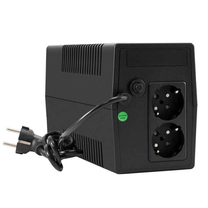 ИБП ExeGate Power NB-400.LED.AVR.2SH (400VA/240W, LED, AVR, 2*EU/Тип F(Schuko), батарея 12V 4.5Ah, Black) EX299468RUS