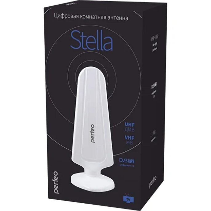 Perfeo ТВ антенна "STELLA", активная, встр. усилитель, DVB-T2 PF-TV4563/PF_4506