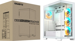 Корпус для ПК Gigabyte C500PI ST White, MidTower, ATX, Panoramic, USB-C x1, USB 3.0 x2, Audio I/O, Black, VGA 410mm, TG GB-C500PI ST