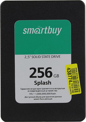 Накопитель SSD 256 Gb SATA 6Gb/s SmartBuy Splash SBSSD-256GT-MX902-25S3 2.5" 3D TLC