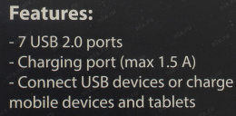 Концентратор D-Link DUB-H7/F1A, 7-ми портовый USB 2.0 концентратор, скорость до 480 Мбит/с
