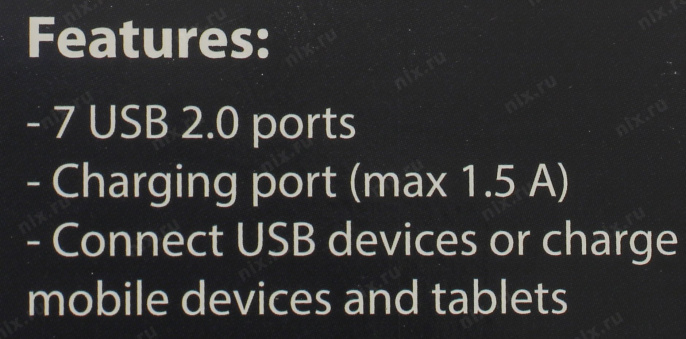 Концентратор D-Link DUB-H7/F1A, 7-ми портовый USB 2.0 концентратор, скорость до 480 Мбит/с