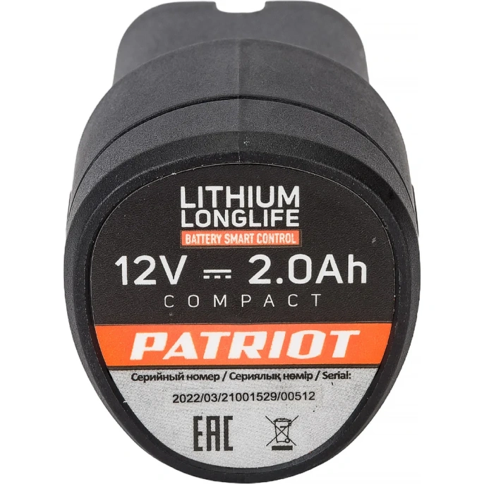 Батарея аккумуляторная Li-ion для шуруповертов серии The One Patriot 1165 180201109