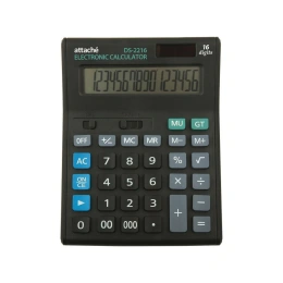 Полноразмерный настольный калькулятор Attache Economy 16 разрядов, чёрный 974207