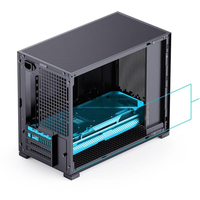 Корпус без блока питания Case JONSBO D32 STD, Mini-Tower, TG, no fan, 1xUSB-A 3.0 + 1xUSB-C 3.1, mATX, mITX Black (D32 STD BLACK)
