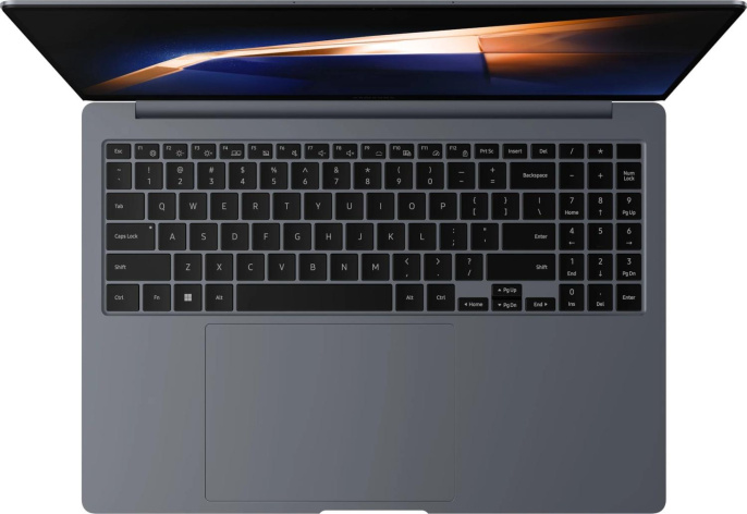 Ноутбук Samsung Galaxy Book 4 Pro NP960 Core Ultra 5 125H 16Gb SSD512Gb Intel Arc 16" AMOLED Touch 3K (2880x1800) Windows 11 Home Multi Language grey WiFi BT Cam (NP960XGK-LG6IN)