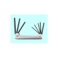 Набор шестигранных ключей TORX CNIC 2210 T9, Т10, Т15, Т20, Т25, Т27, Т30, T40 в металлическом корпусе, СrV, 8 шт. 48762