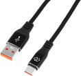Кабель Digma USB Type-C (m) -  USB (m),  1м,  3A,  черный [dg-usba-с-1m-27w]