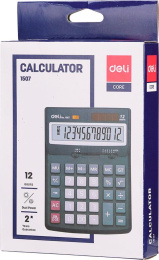 Калькулятор Deli Smart,  E1507,  12-разрядный, черный