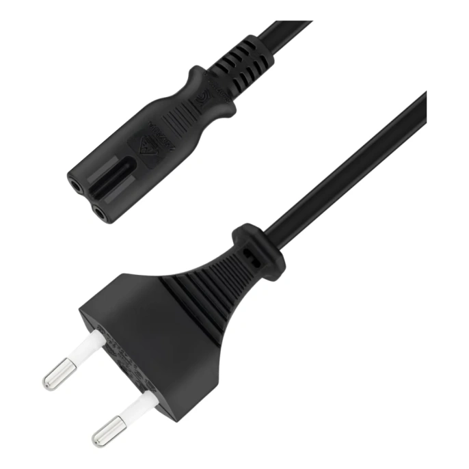 Кабель питания 5bites IEC-320-C7 - CEE 7/16 восьмерка 220V сечение 2x0.50мм2 VDE 1м PC305-10A