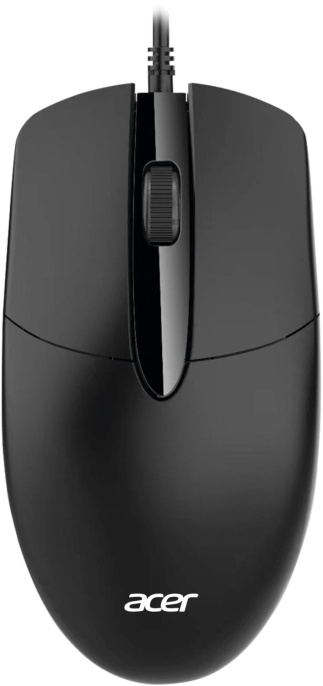 Мышь проводная Acer OMW300, оптическая, USB, 1200dpi, черный [zl.mcecc.01w]