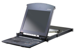 KVM консоль ATEN 17" 1-Local/Remote Share Access 16-Port Multi-Interface Cat 5 Dual Rail LCD KVM over IP switch KL1516AIM-AXA-RG