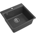 Кухонная мойка GRANFEST GRANFEST LEVEL LV-510 графит 1 чаша 450*385*200, монтаж: врезной, материал: мрамор, цвет графит (LEVEL LV-510 graphite)