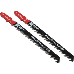 Пилки для электролобзика Master T144D, грубый рез по дереву и ДВП, HCS, 2 шт EKF pl-t144d-2