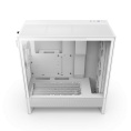 Корпус ПК без блока питания Case NZXT H5 Flow RGB, Midi-Tower, TG, 4x120mm RGB, 1xUSB-A 3.2 + 1xUSB-C 3.2, E-ATX, ATX, mATX, mITX White