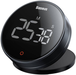 Таймер Baseus FMDS000013 heyo rotation countdown timer Pro Dark grey (LED дисплей, три уровня громкости, подвешивание на магнитной стойке, угол регулирования 0-80 °, 4.5 В, ток покоя 10 мкА.)