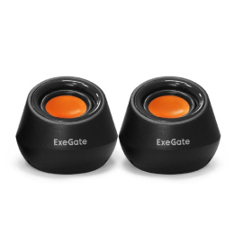 Акустическая система 2.0 ExeGate Disco 130 питание USB, 2х3Вт 6 Вт RMS , 100-20000Гц, черный/оранжевый, Color Box EX287060RUS