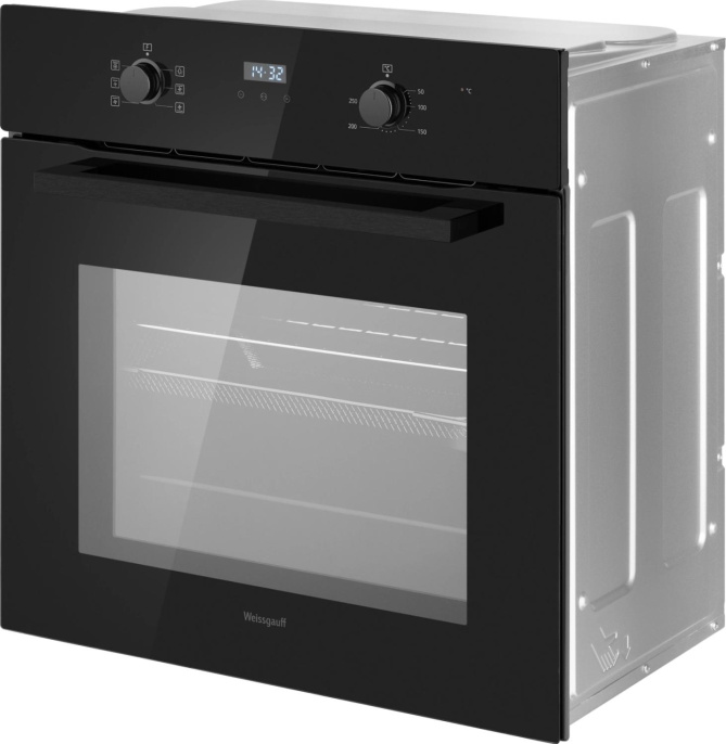Духовой шкаф электрический WEISSGAUFF EOM 366 PDB,  67л,  дверца с 2 стеклами,  черный