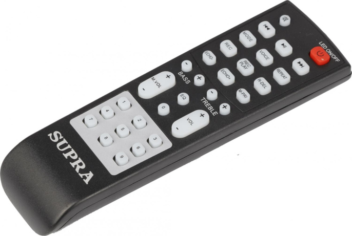 Музыкальный центр Supra SMB-880, 140Вт, с караоке, Bluetooth, FM, USB, SD, черный