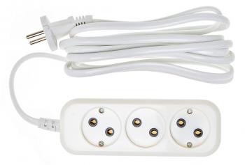 Сетевой удлинитель Buro BU-PSL3.3/W, 3м, белый