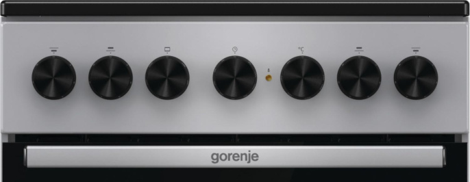 Электрическая плита Gorenje GEC5B20SG,  стеклокерамика,  инфракрасная,  без крышки,  серебристый