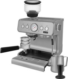 Кофемашина автоматическая Rondell RDE-1105,  15Бар,  с ручным капучинатором,  серебристый