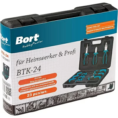 Набор инструментов Bort BTK-24 24 предмета (жесткий кейс)