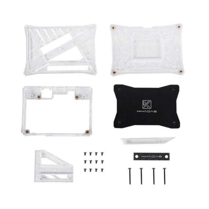Корпус Khadas DIY Case Transparent VIMs DIY Case, Transparent, with heavy metal plate, KCS-T-001