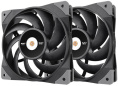 Вентилятор Thermaltake Toughfan 12 2шт, 120мм, 4-pin, 2000об/мин, 19.2 - 22.3 дБ, черный, Ret [cl-f082-pl12bl-a]