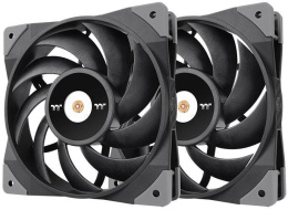 Вентилятор Thermaltake Toughfan 12 2шт, 120мм, 4-pin, 2000об/мин, 19.2 - 22.3 дБ, черный, Ret [cl-f082-pl12bl-a]
