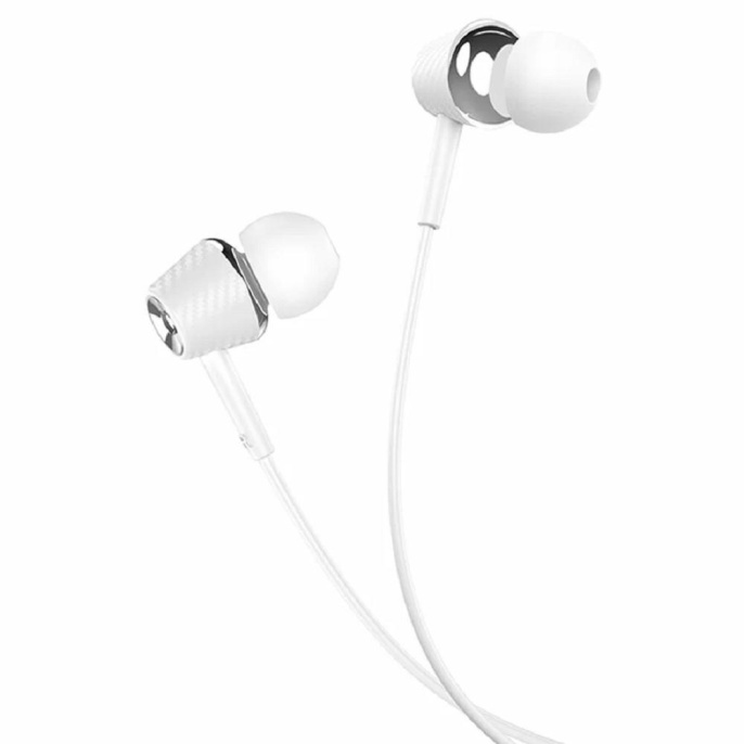 HOCO M70/ Наушники + микрофон/ Кнопка ответа/ 1.2м/ 3.5 mm jack/ White