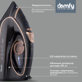 Утюг DOMFY DSC-EI901,  с паровым ударом,  3000Вт,  черный и золотистый
