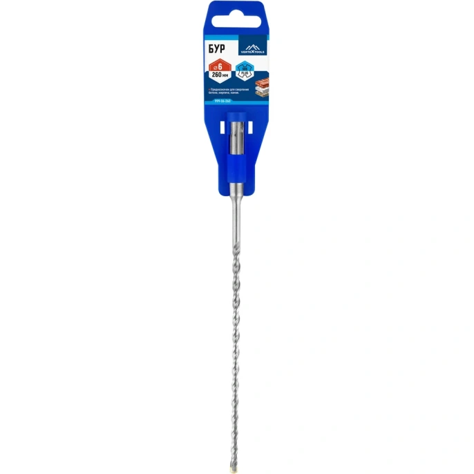 Бур SDS-plus 6х260 мм Vertextools 999-06-260