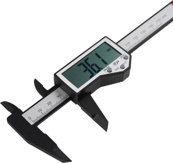 Штангенциркуль электронный AMO SLP-150, 150мм, с глубиномером [855504]