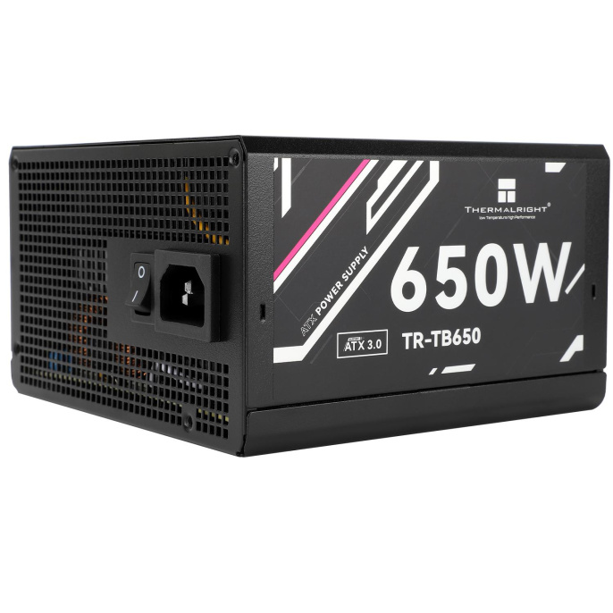 Блок питания 650W/ Power Supply Thermalright, 650W 80+ Bronze ATX, 3.0, Full modular, 1x24 20+4 pin, 2xCPU 8 4+4 pin, 4xPCIe*2 8 6+2 pin, 3xSATA3, 3xMOLEX4pin, Active, 120x120mm, 150x140x86mm, APFC, black TR-TB650