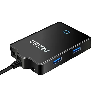 Хаб USB GR-770UB GINZZU Type-C в 4xUSB3.0, HDMI, VGA, Audio, 1m cable внешнего питания.