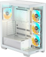Корпус для ПК Gigabyte C500PI ST White, MidTower, ATX, Panoramic, USB-C x1, USB 3.0 x2, Audio I/O, Black, VGA 410mm, TG GB-C500PI ST