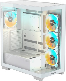 Корпус для ПК Gigabyte C500PI ST White, MidTower, ATX, Panoramic, USB-C x1, USB 3.0 x2, Audio I/O, Black, VGA 410mm, TG GB-C500PI ST