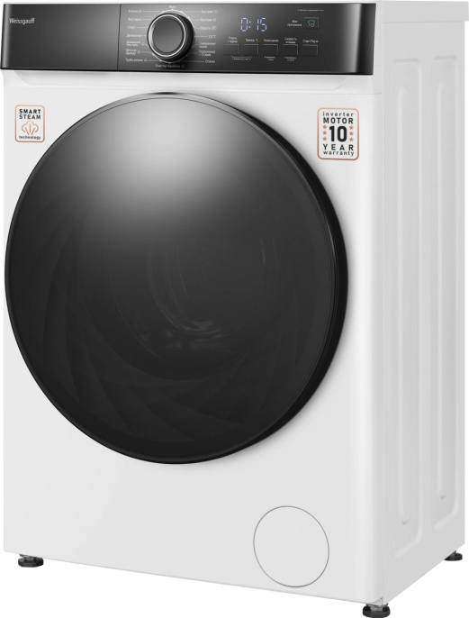 Стиральная машина WEISSGAUFF WM 4427 Inverter Steam, с фронтальной загрузкой, 7кг, 1200об/мин, с паром, инверторная