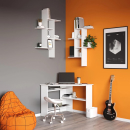 Стол компьютерный Сокол КСТ-02, ЛДСП, белый